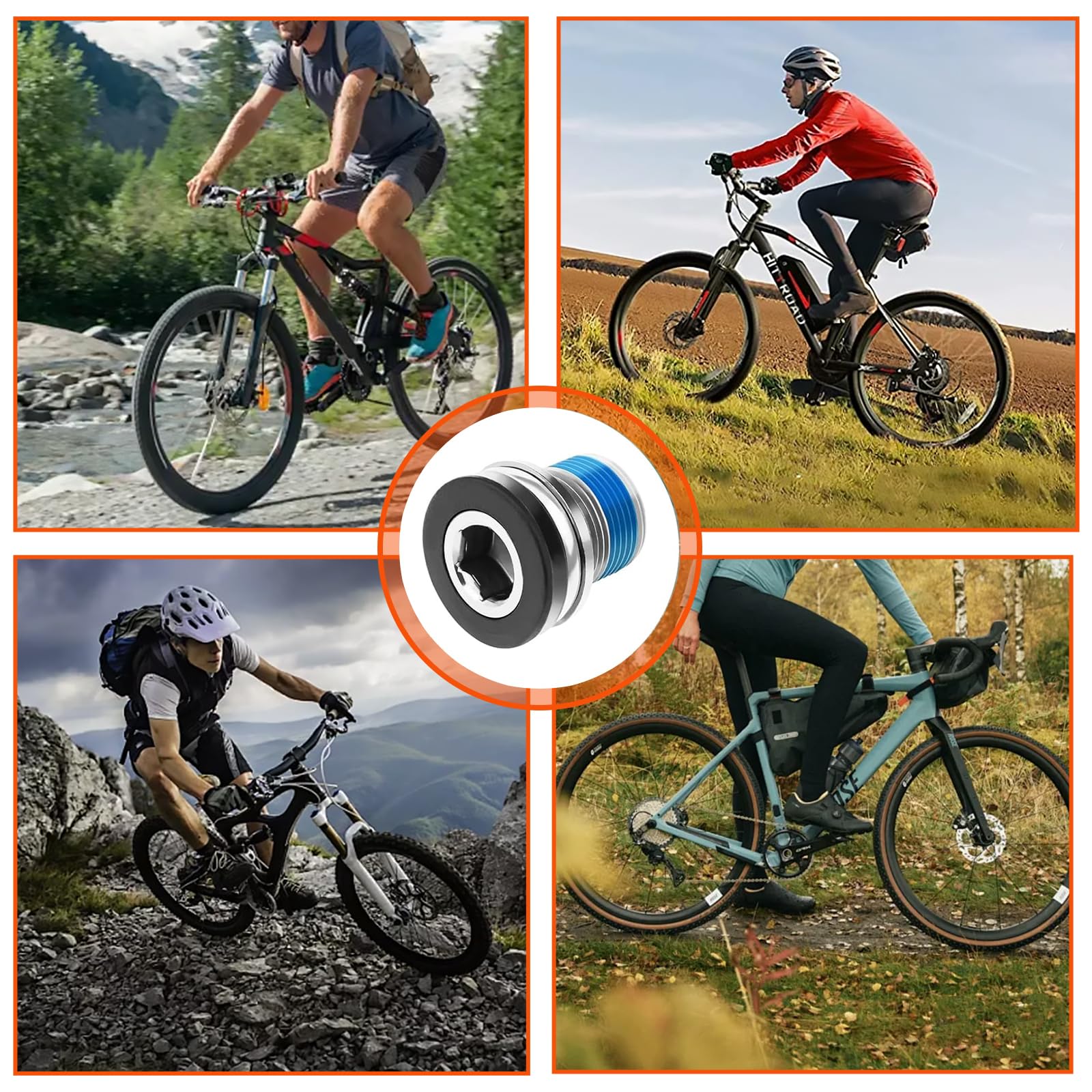 Tornillos de manivela para bicicleta eléctrica Bosch M15 con anillo de sellado