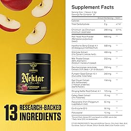 Ambrosia Nektar - Superfood Powder | Daily Organ Support Supplement | Greens Powder Alternative | 13 Superfoods for Energy, Digestion, Skin Health & Immune Support | 30 Servings | Apple Symphony