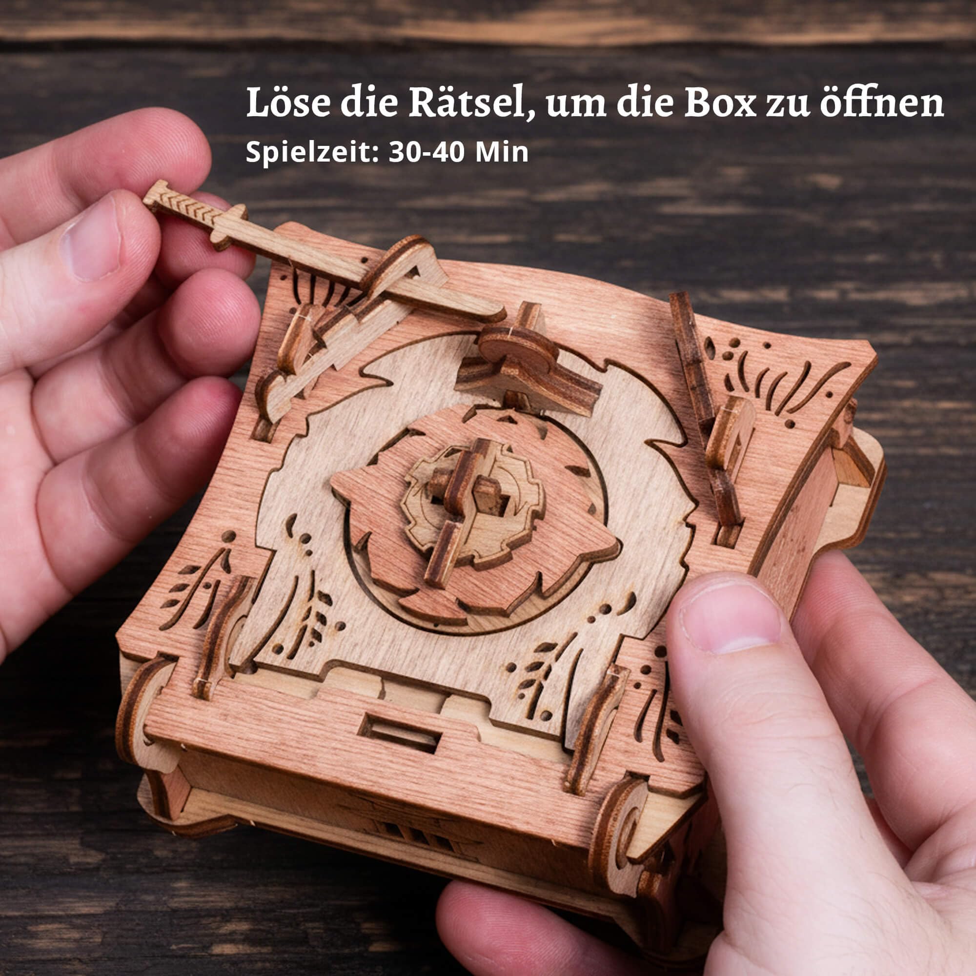 iDventure Samurai Puzzlebox | Escape Room Mechanische Schatzkiste | Geburtstagsgeschenk | 3D Holzpuzzel Rätsel | Knobelspiel für Erwachsene und Rätselbox für Jugendliche 14+