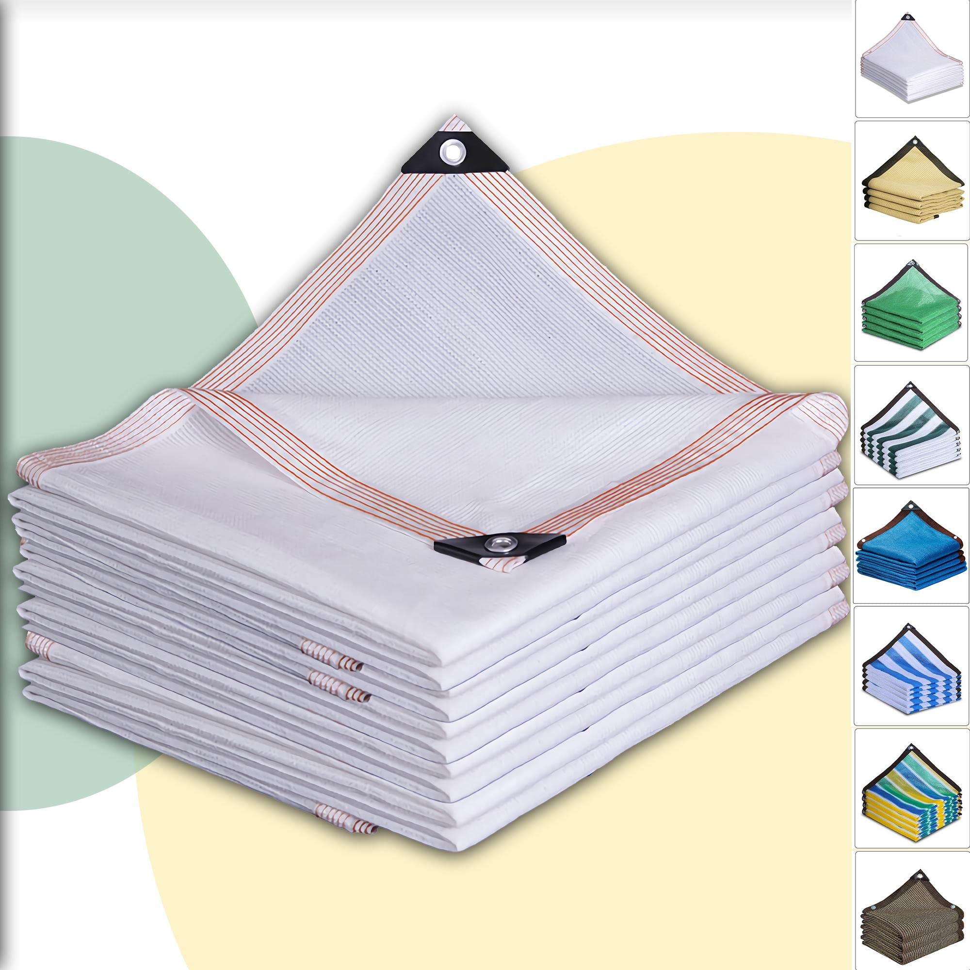 Red de protección Solar Vela Solar de 6x10m con 90% de Efecto de sombreado Red de Sombra Jardín Red de protección UV Red de balcón de enfriamiento Transpirable Red de protección contra