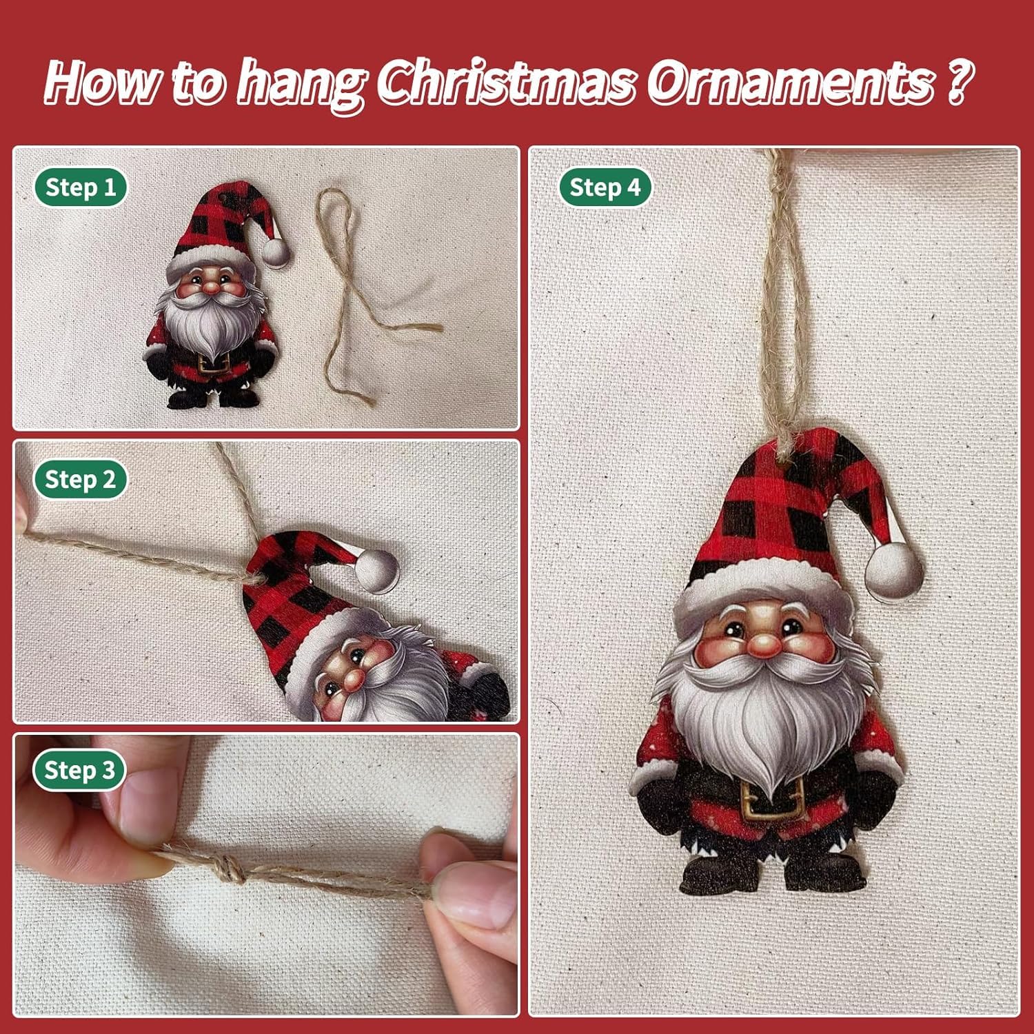 Décorations De Noël En Bois Pour La Maison, Gnomes, Arbre