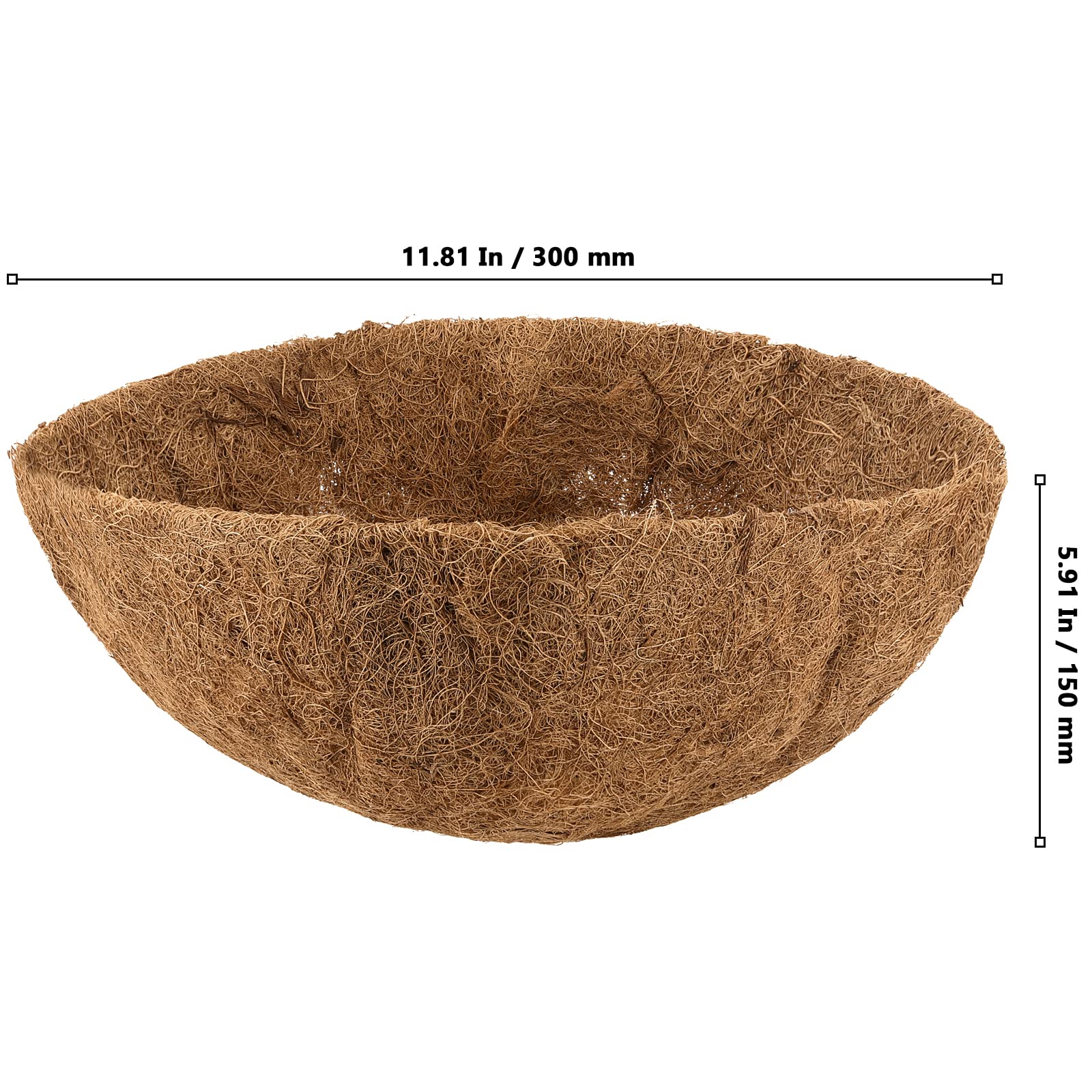 6 sztuk wk?adów kokosowych 30 cm, wk?adka z w?ókna kokosowego, wk?ad zast?pczy do wisz?cego koszyka, wk?adki kokosowe, okr?g?e doniczki kokosowe do kwietnika