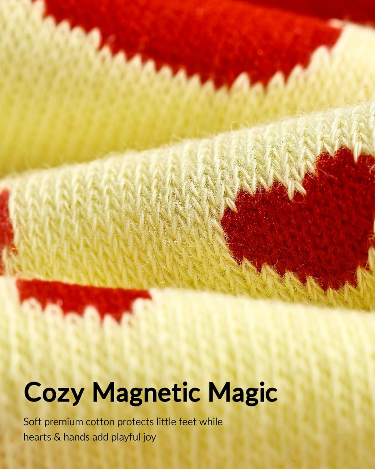 Belloxis 2-Pack Valentine’s Day Magnetic Heart Socks for Kids, Cute Hand-Holding Cotton Crew Socks Gifts - Image 7