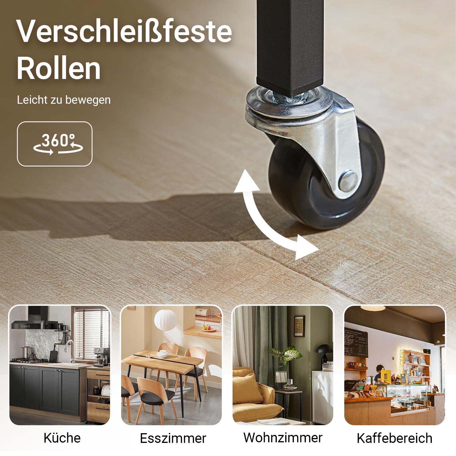 SoBuy Küchenwagen Servierwagen Küchenregal mit 4 Rollen Kücheninsel Flurschrank Sideboard Beistelltisch mit 2 Schubladen und 2 Ablagen Rollwagen Industrie-Design BHT ca.: 100x93x45cm FKW112-PF