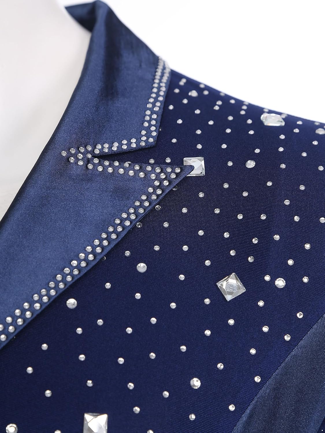 Linjinx Mens Latin Dance Leotard Tango Ballroom Ballroom Dance Shirt Rhinestone Figure Skating Bodysuit