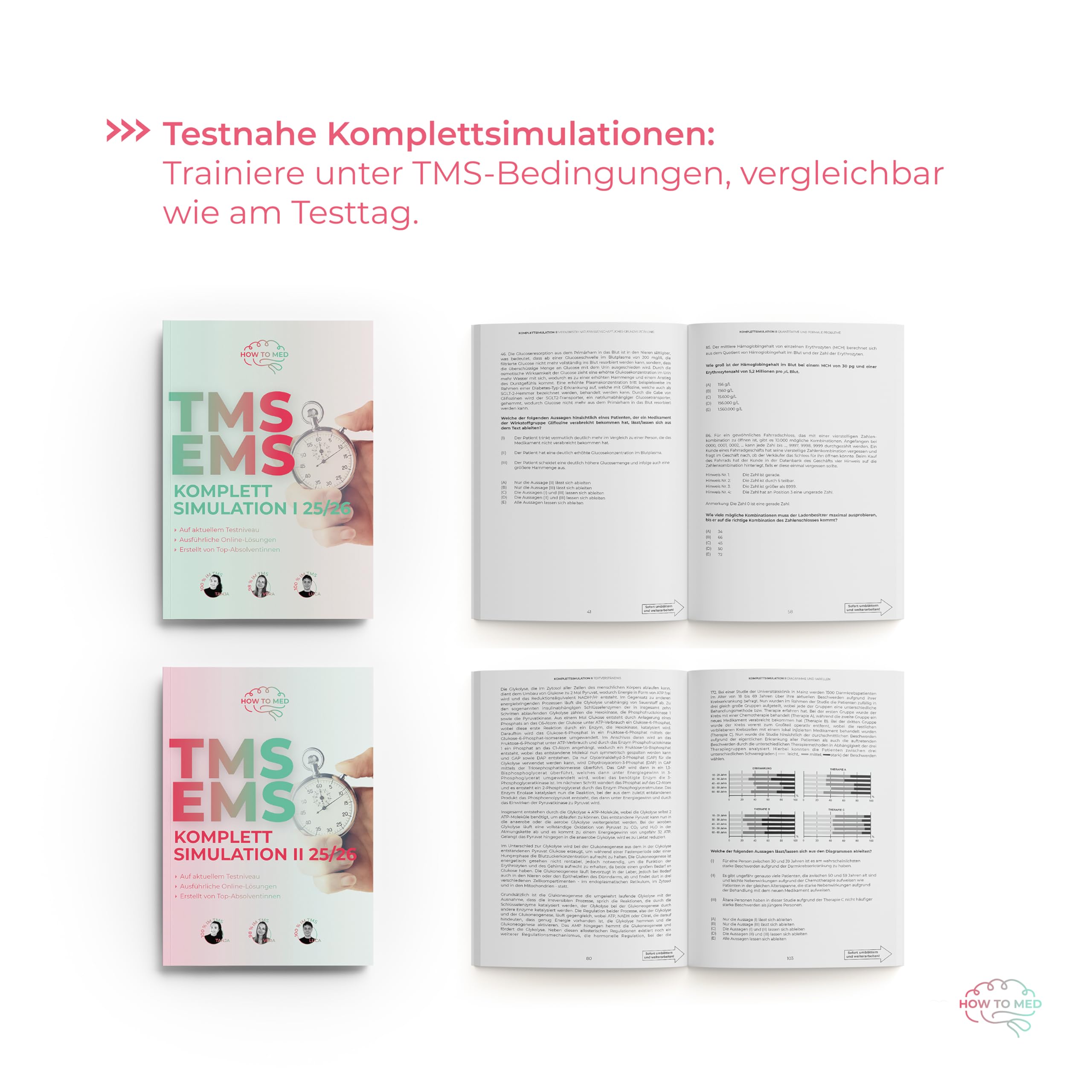 TMS & EMS Kompendium 2025/2026 [INKL. E-LEARNING] - Leitfaden & Vorbereitung mit 8.000 Aufgaben für den Medizinertest - Angepasst an letzten TMS - Übungsbücher Medizin Test in Deutschland