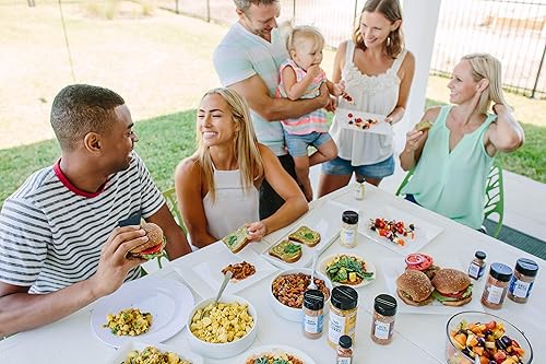 Miniatura 8 de FreshJax Especias orgánicas  Condimentos de pollo con hierbas de ajo  5 condimentos de tamaño de muestra y 1 botella grande de hierba de ajo sin sal