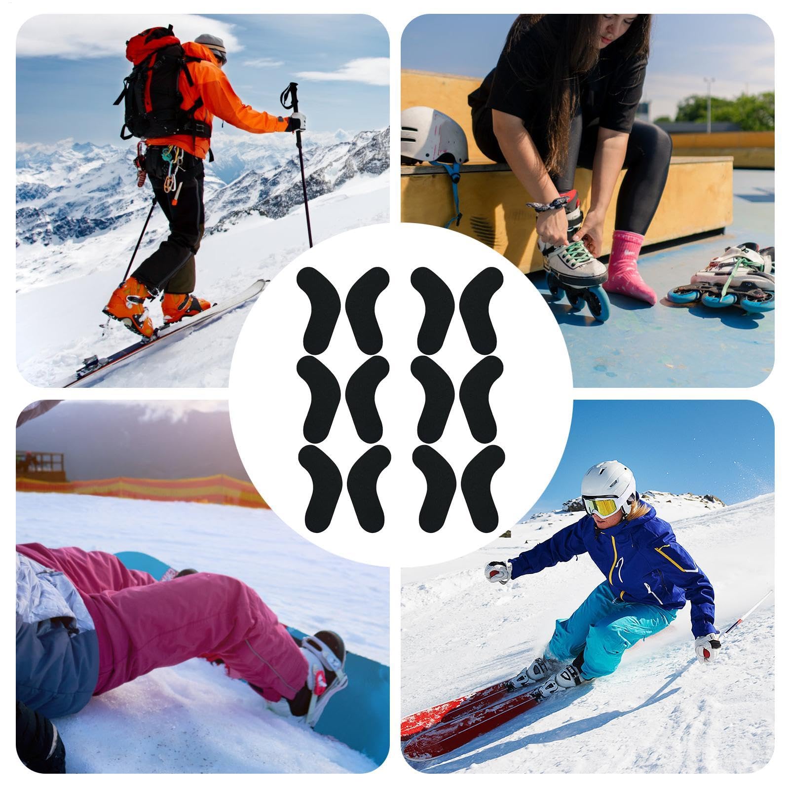 Ski Boot Ankle Pads - Ski Boot Ankle Wrap Pads, Protective Foam Boots Padding | Anti Blister Pads Skiing Snowboarding Pressure Reliefs Cushions, Adjustable Ankles Guards Soft Pads For Maximum Comforts