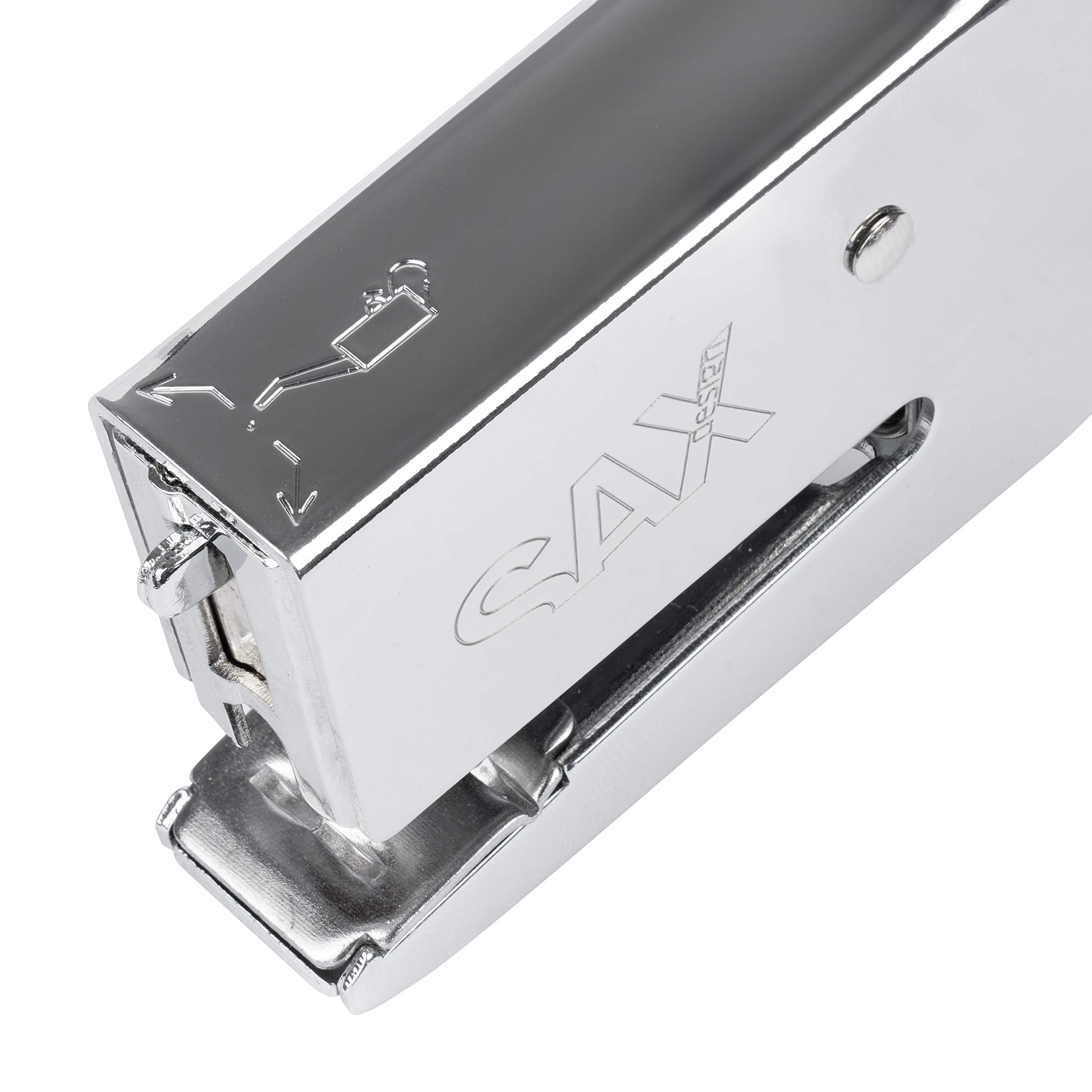 SAX 630 Heftzange, Hinterlademechanik (40 Blatt, Metal) silber | hohe Qualität & Rapid 24858100 Heftklammern 24/6mm Super Strong, rostfrei, 1000 Stück