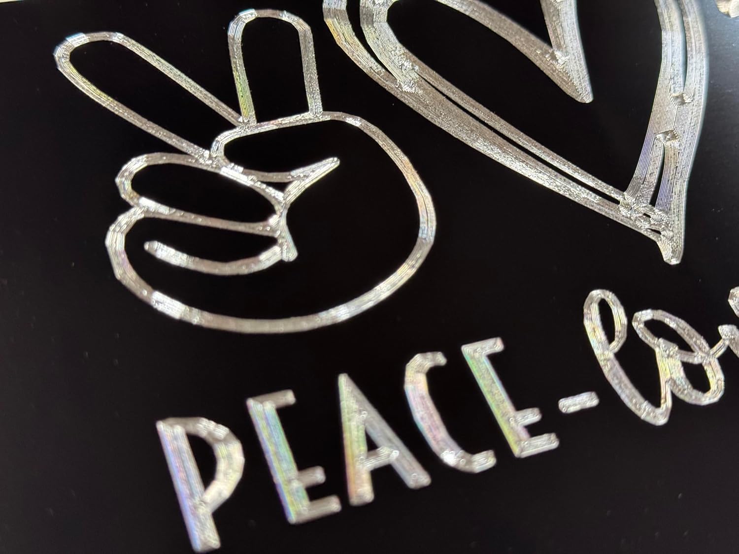Peace Love Autism Awareness Diamond Etched Engraved License Plate Car Tag