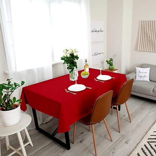 Miniatura 9 de Utopia Kitchen - Paquete de 2 manteles rectangulares lavables a máquina, tela de poliéster, para comedor, fiestas de bufé, pícnic, eventos, bodas y