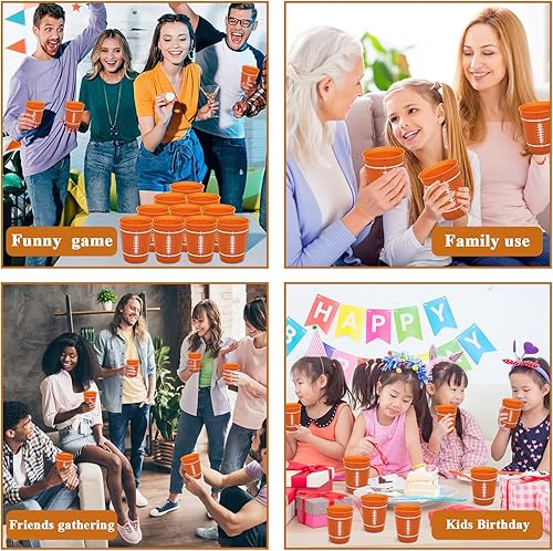 Miniatura 6 de 24 vasos de plástico reutilizables para fútbol, suministros para fiestas, día del juego deportivo, vasos de plástico reutilizables de 12 onzas,