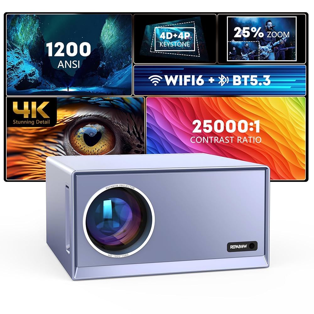 自宅で映画　REPABOW プロジェクター 自宅で映画 REPABOW プロジェクター