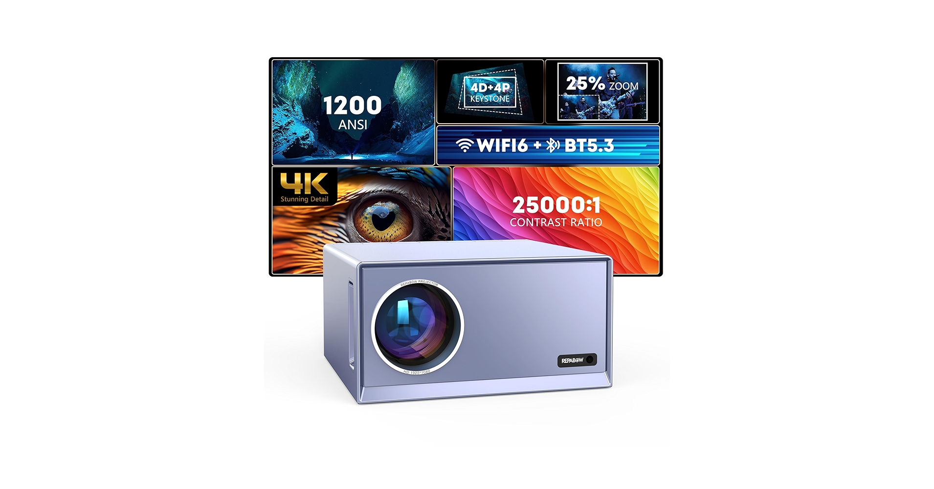 自宅で映画　REPABOW プロジェクター 自宅で映画 REPABOW プロジェクター