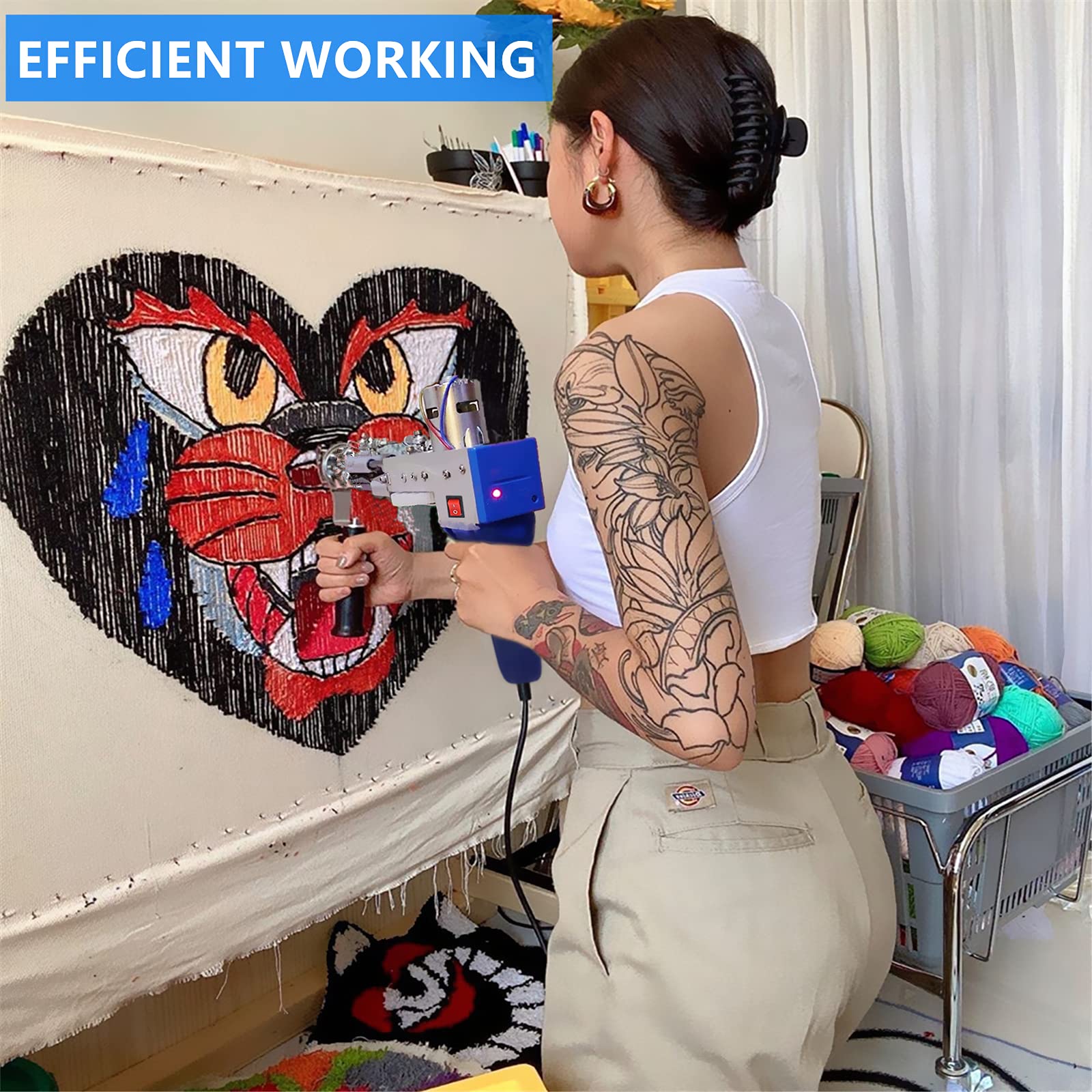 Tufting Gun Rug Tufting Gun Kit Carpet Weaving Machine Cut Pile