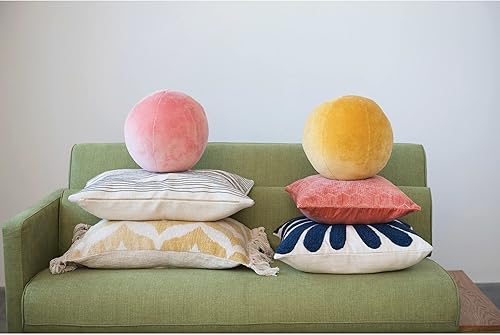 Miniatura 2 de Creative Co-Op Almohada lumbar de algodón y yute con líneas bordadas, 24 pulgadas de largo x 16 pulgadas de ancho x 2 pulgadas de alto, color crema