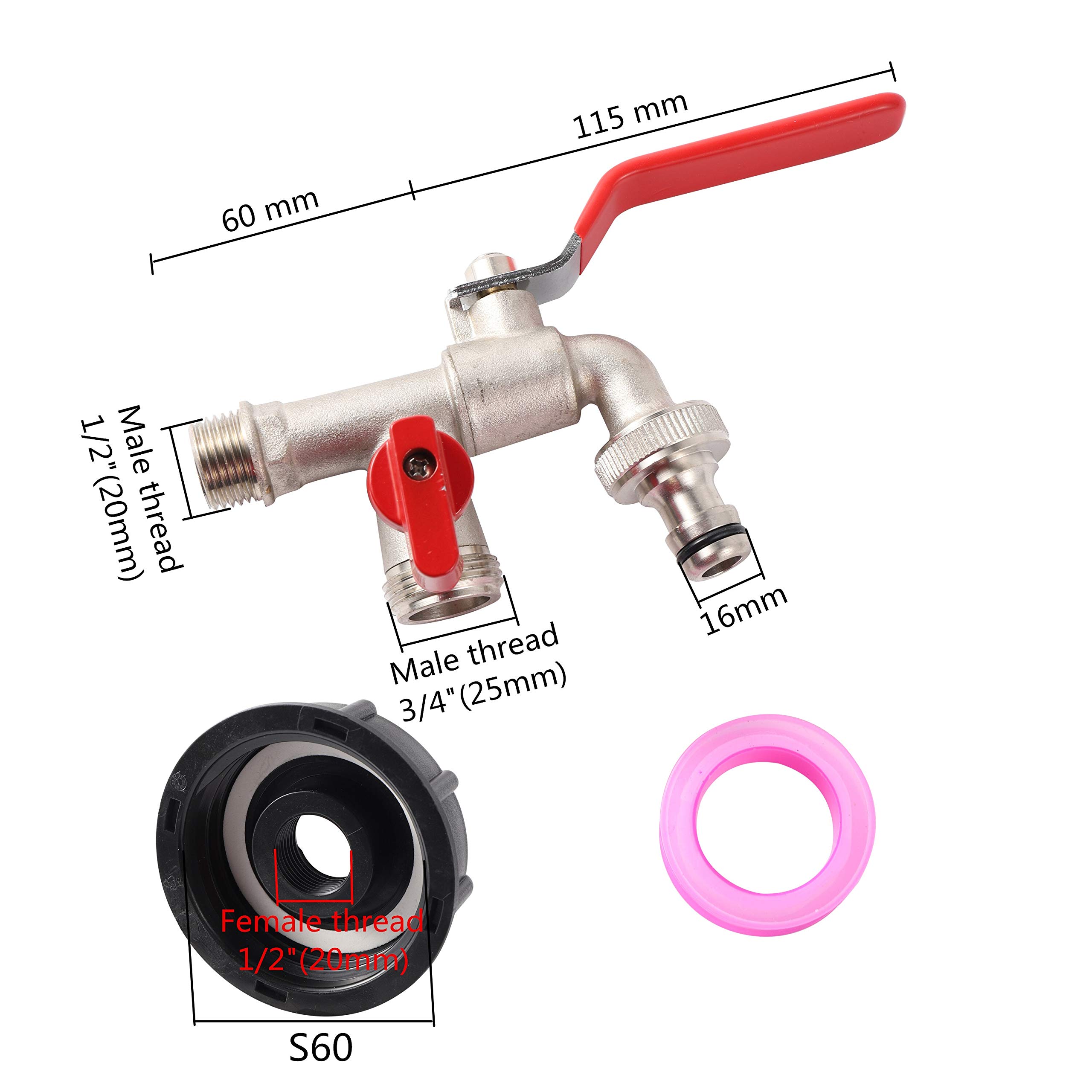Amazon | スプレー水接続 IBCタンクアダプタS60x6 1/2 