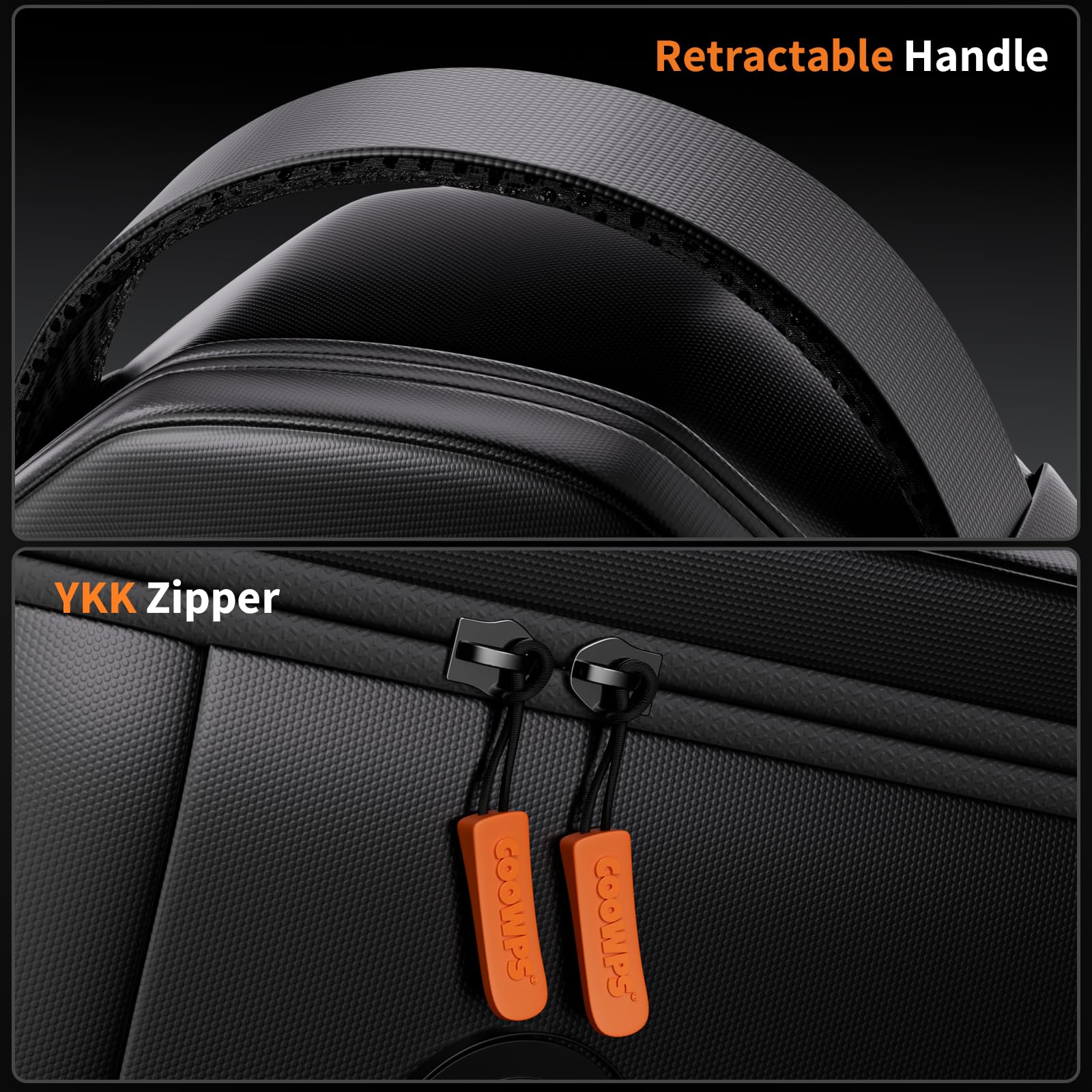 COOWPS Bolsa para Nintendo Switch 2/Switch OLED/Steam Deck/PS Portal, Gran Espacio, Elegante Bolsa con Carcasa Dura EVA, Borde de Forro Grueso, protección Completa, Estuche de Viaje para Switch 2