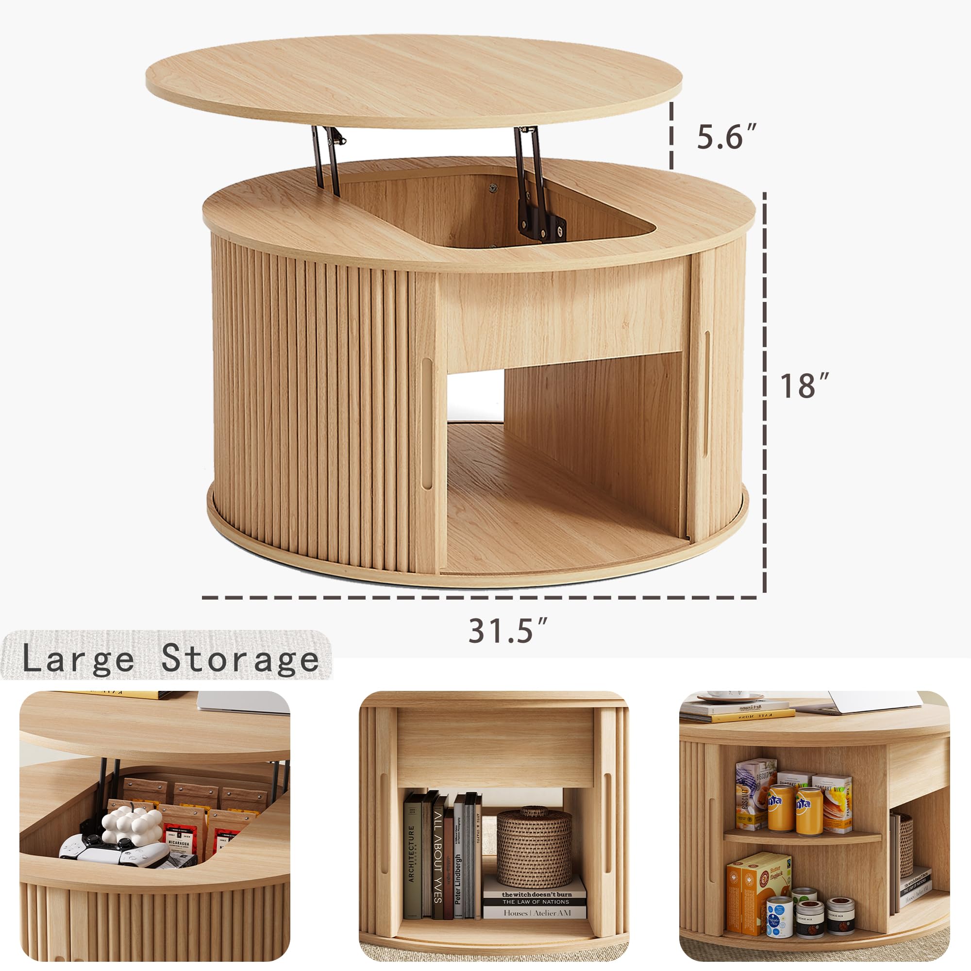 Amazon.co.jp: LINSY(リンジー) リフトトップコーヒーテーブル