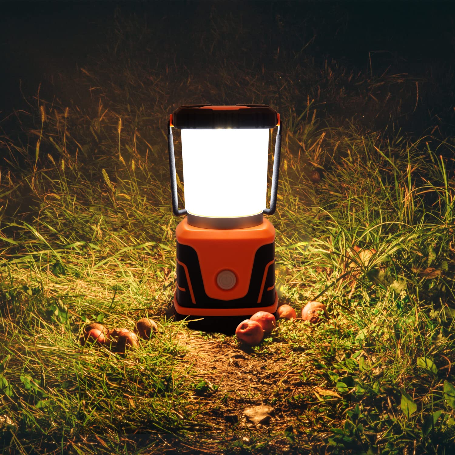 Lámpara LED de camping superbrillante de 1500 lúmenes, 4 modos de luz, reflector regulable, lámpara de emergencia alimentada por baterías, adecuada para excursiones nocturnas, tienda de campaña