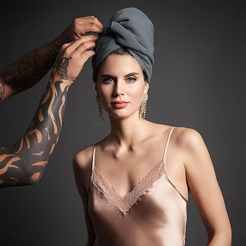 Miniatura 3 de Fromm Softees Toallas de microfibra para peluquerías, peluqueros, spa, gimnasio en azul granito, 16 x 29 pulgadas, 10 toallas perfectas para el