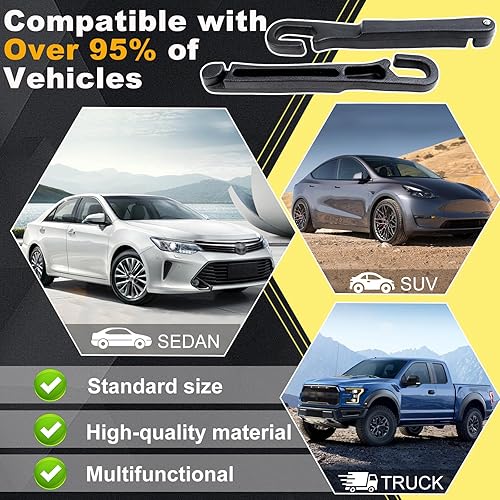 Miniatura 8 de 2 piezas de relleno de espacio para asiento de automóvil, 5 en 1 con almacenamiento, función de gancho y rompeventanas, protector de asiento sin