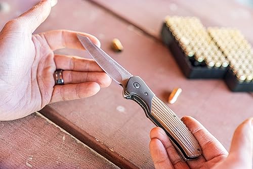 Miniatura 6 de Smith & Wesson Stave - Cuchillo plegable de 7.75 pulgadas de alto carbono SS Ultra Glide con hoja de punto de clip de 3.25 pulgadas y mango