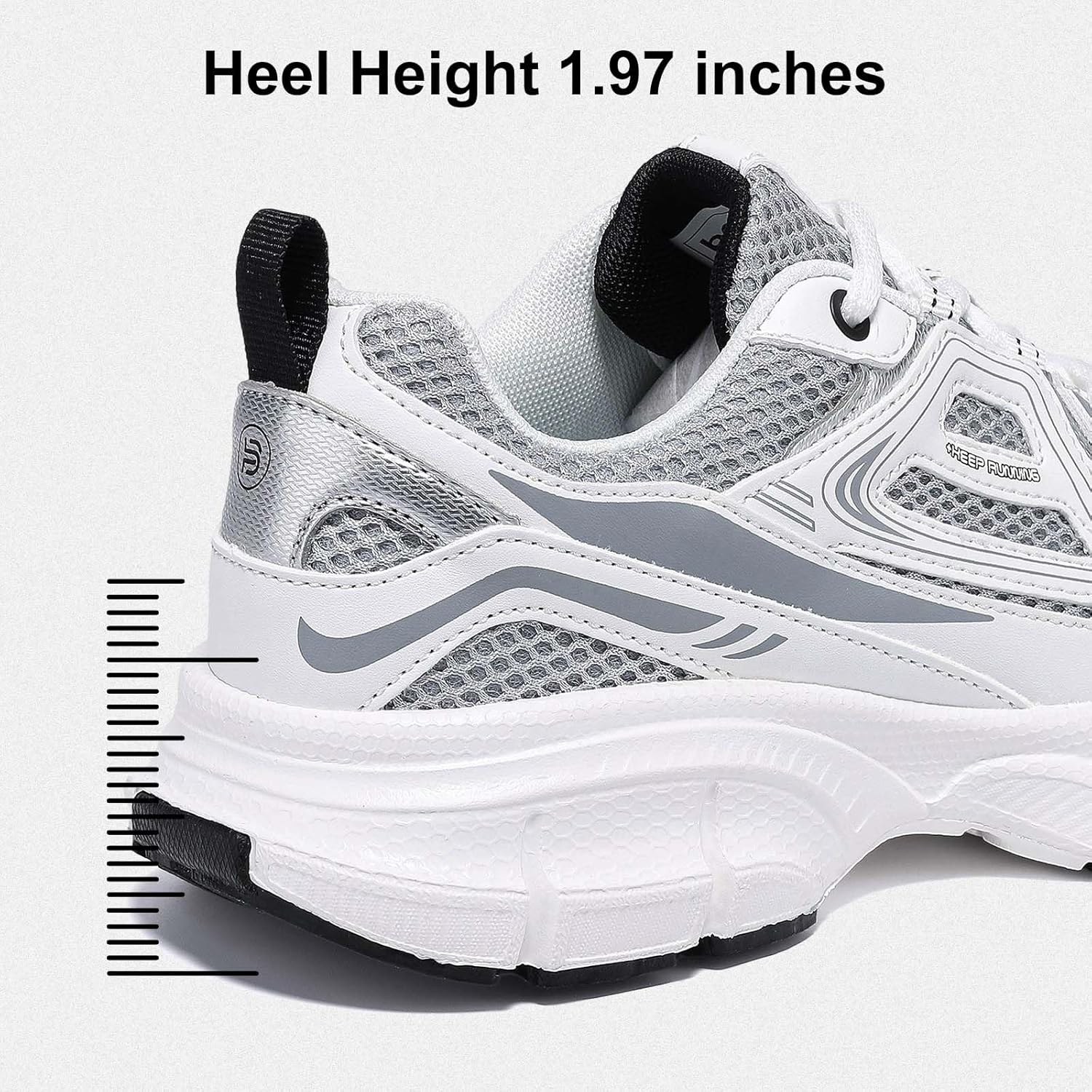 BAASPLOA Women's Chunky Fashion Sneakers Casual Sports Shoes Mesh Breathable Athletic Gym Workout Tennis Shoe Platform Thick Walking Shoes - Image 5
