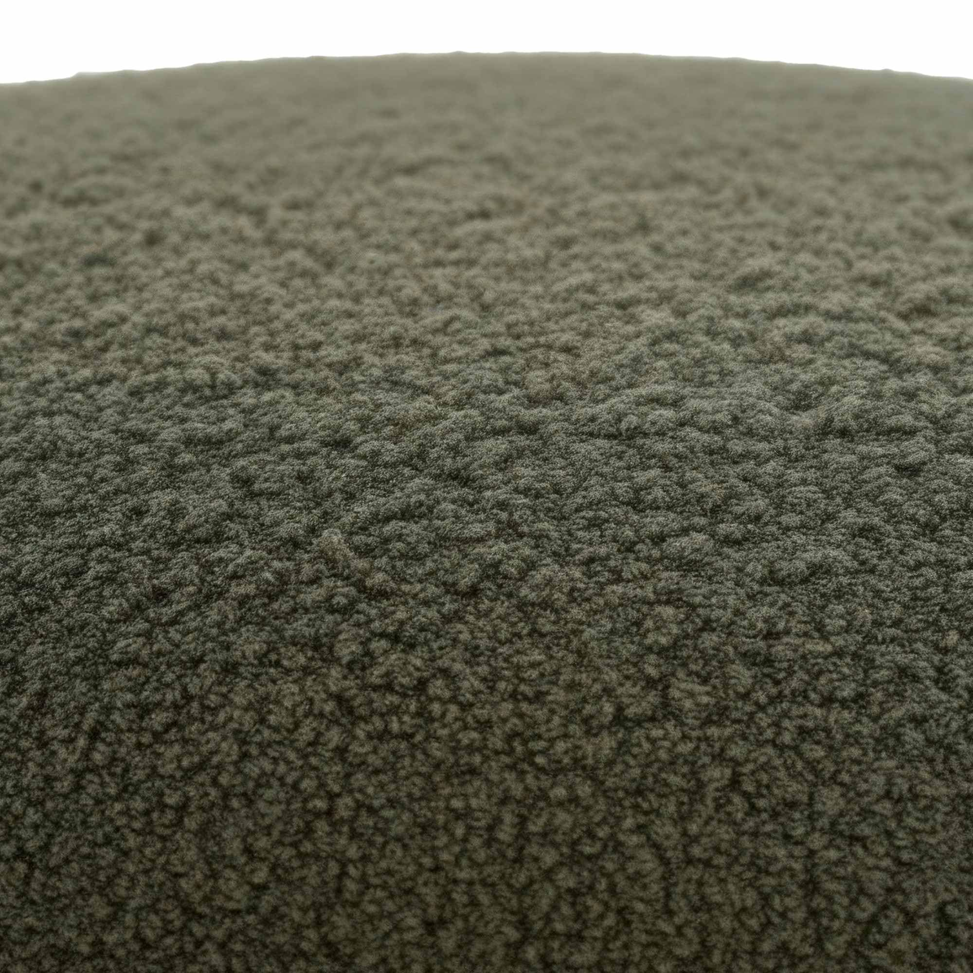 CLP Taburete Oval Alfrisa, Taburete tapizado con Tela de Peluche, reposapiés Acolchado para Sala y Dormitorio, Estructura de Madera Estable Color:Verde Oscuro