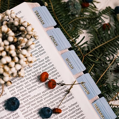 Miniatura 4 de UPAFEXXI-Leather Bible Tabs, Bible Tabs for Women and Men(Gold Foil Lettering) Large Print Stickers, Easy to Read and Apply, 80 Chapters Labels for