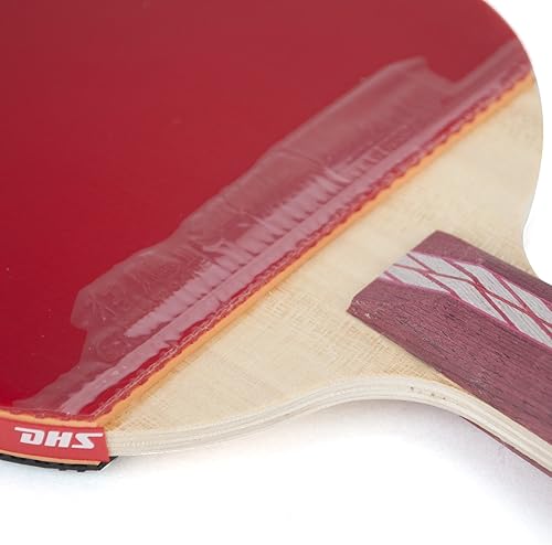 Miniatura 5 de DHS Ping Pong Paddle 4006, raqueta de tenis de mesa, Penhold con protección de goma LANDSON