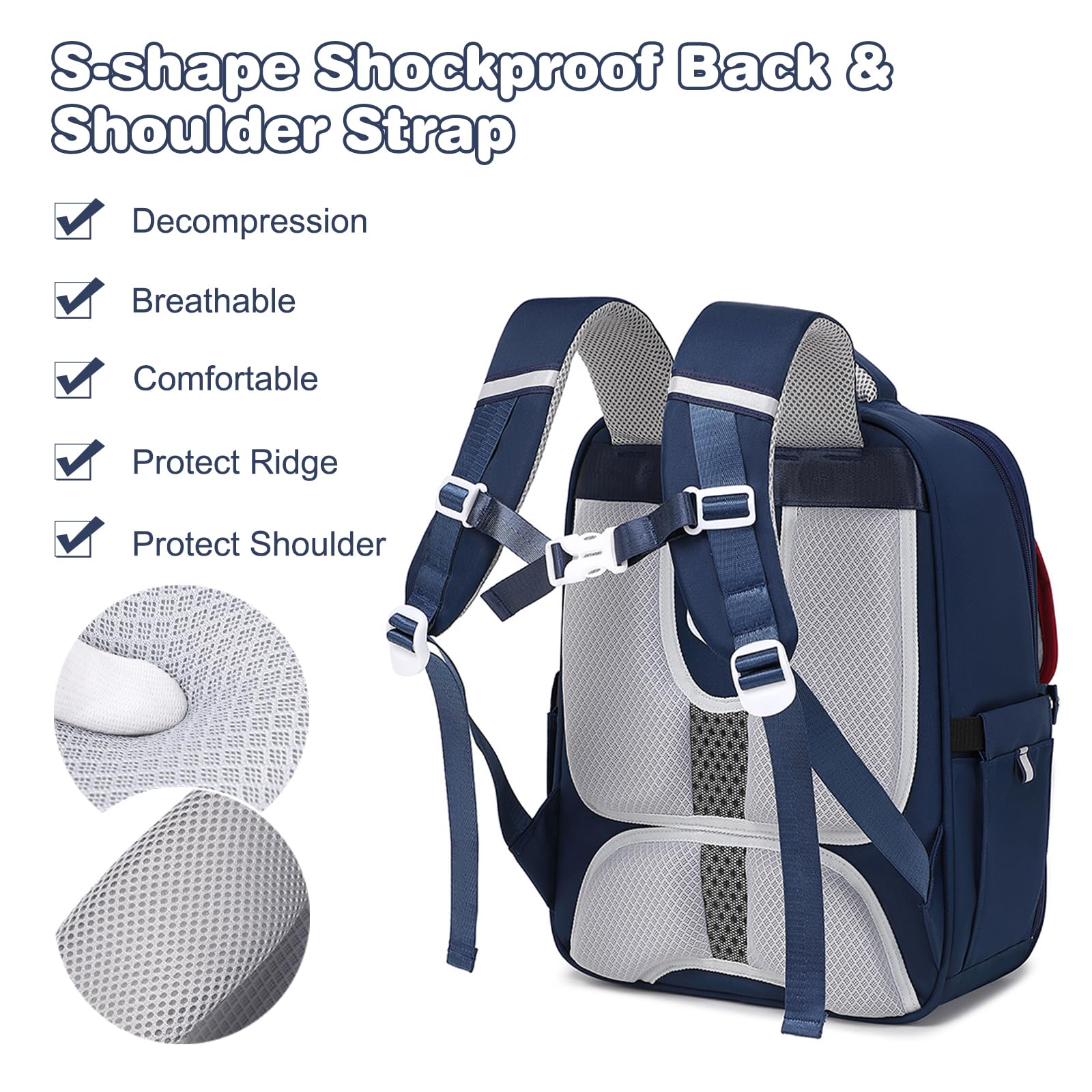 FANDARE Neu Kinderrucksack Mädchen Kinder Rucksack Lässig Kinderrucksack Ergonomie Schulranzen mit reflektierenden Streifen & Brustgurt Daypacks Schulrucksack Tagesrucksack Children Backpack