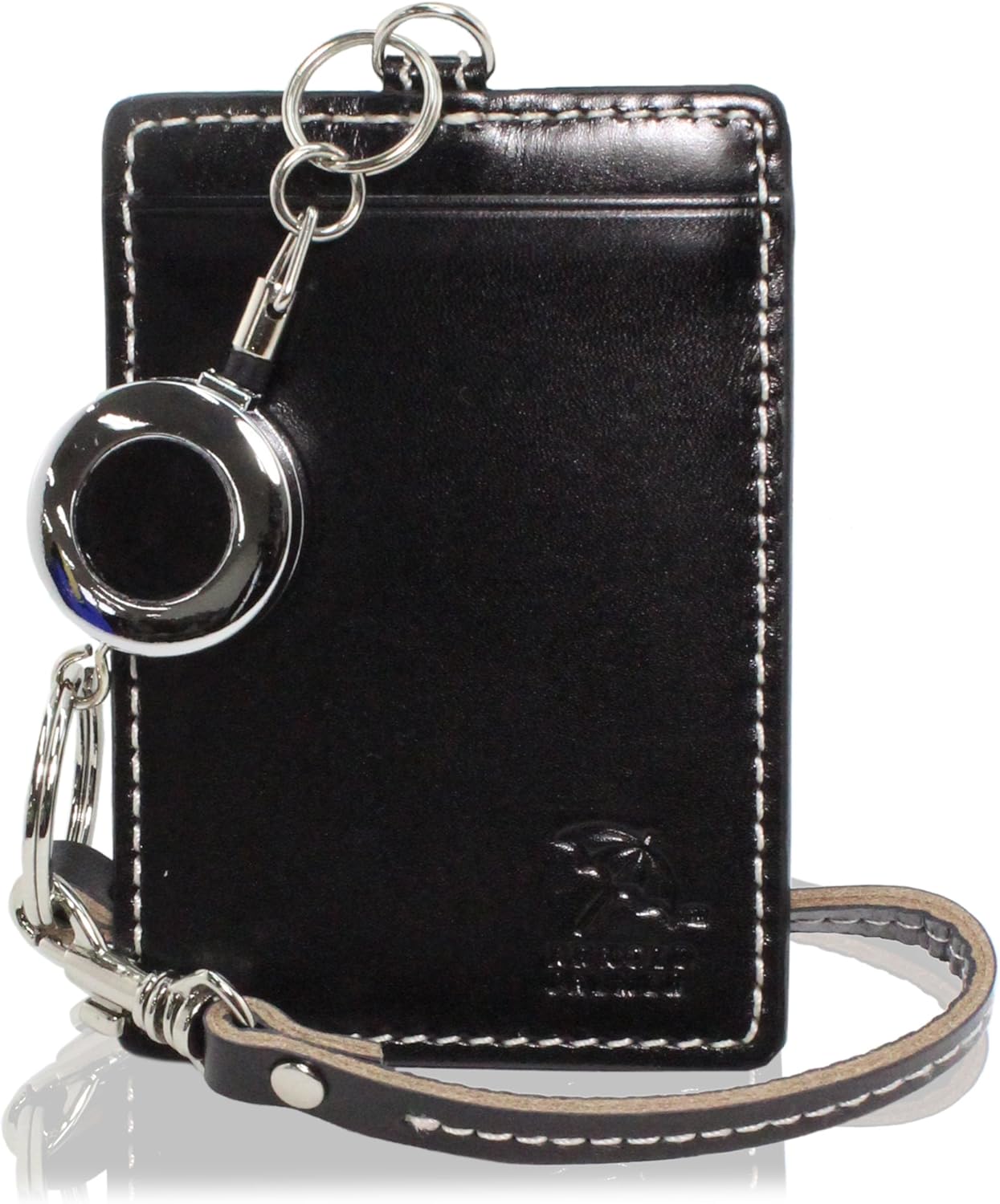 Arnold Palmer APP-3283 Commuter Pass Holder, Single Pass Case, Reel Key Included, Black