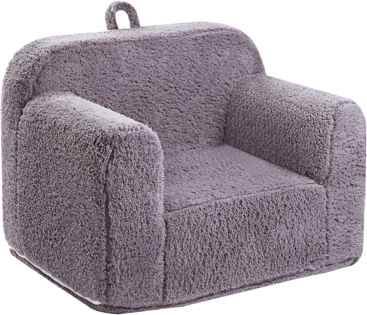 MOMCAYWEX Kids SnugglySoft Sherpa Chair, Cuddly Toddler Foam Chair for