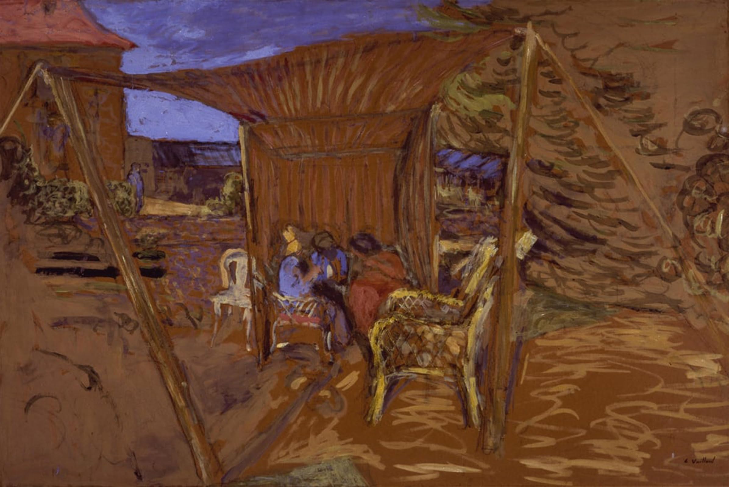POSTERIIk Famous Modern Artwork Art Mural the Tent by Edouard Vuillard Oil Paintings Pictures for Home Decor 60x90cm