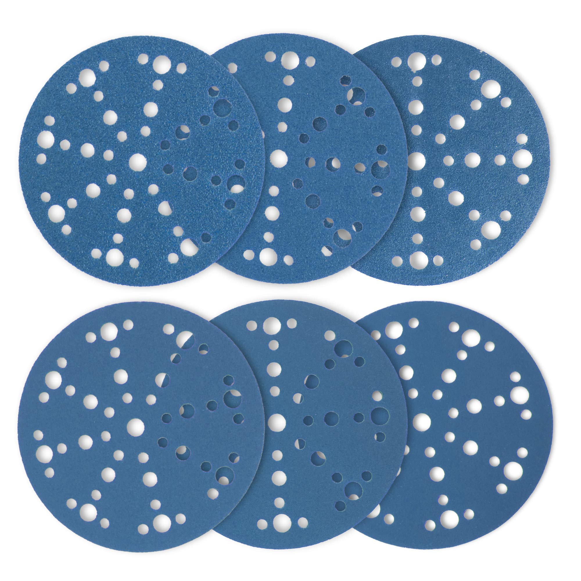 Tarcze szlifierskie na mokro i na sucho, 150 mm, rzep z 48 otworami, K120, zestaw 50 szt. | mokry papier ścierny firmy Wabrasive | pasują do Festool Rotex 150 z talerzem szlifierskim 150 mm na rzep