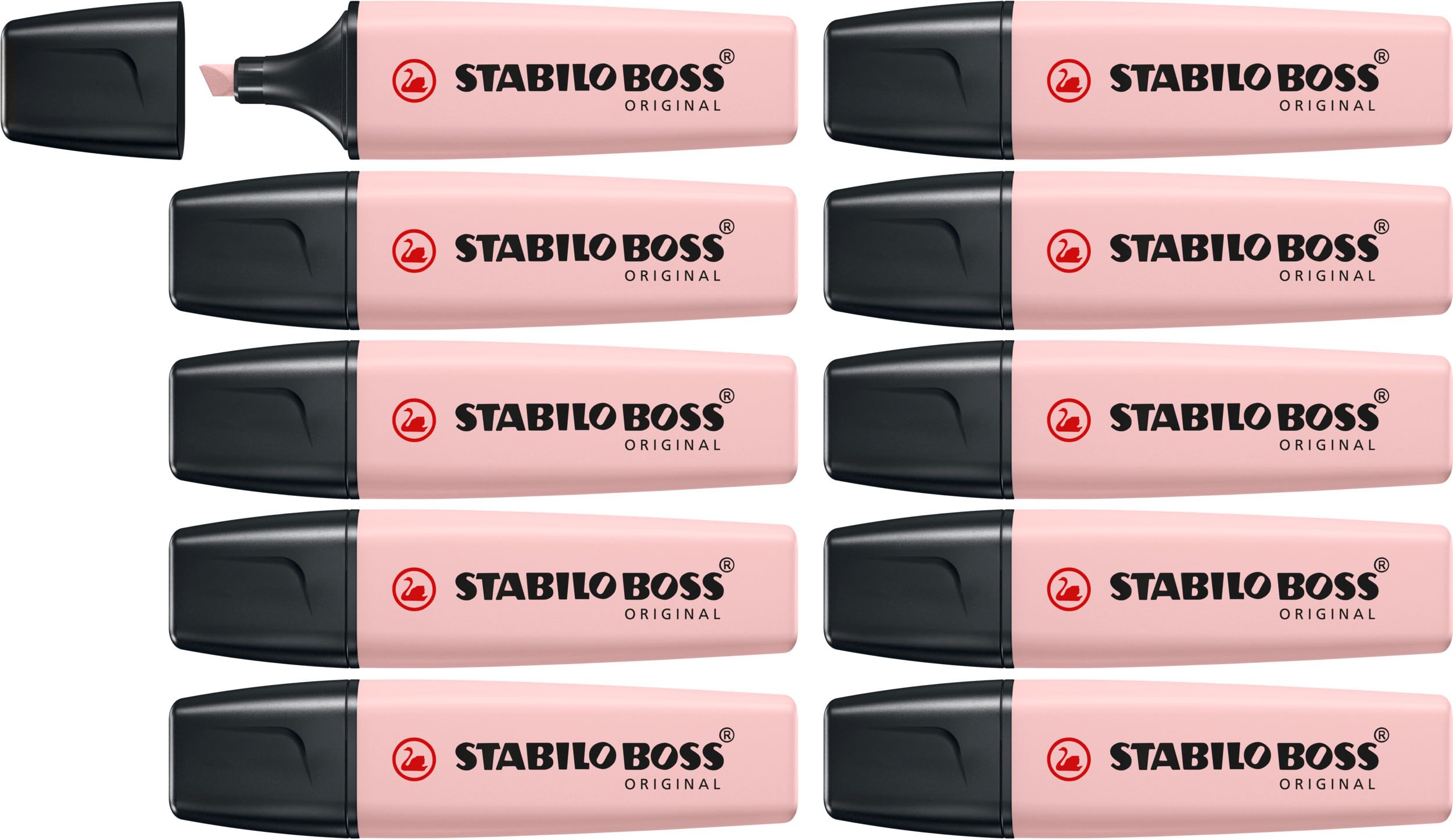 STABILO BOSS ORIGINAL NatureCOLORS Wildflower - Highlighter - Pack of 10 - Blush