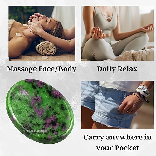 Vista 102 de Cristales de piedra de preocupación de cuarzo rosa y piedras curativas, piedras de preocupación para regalos de alivio del estrés, cristal de piedra