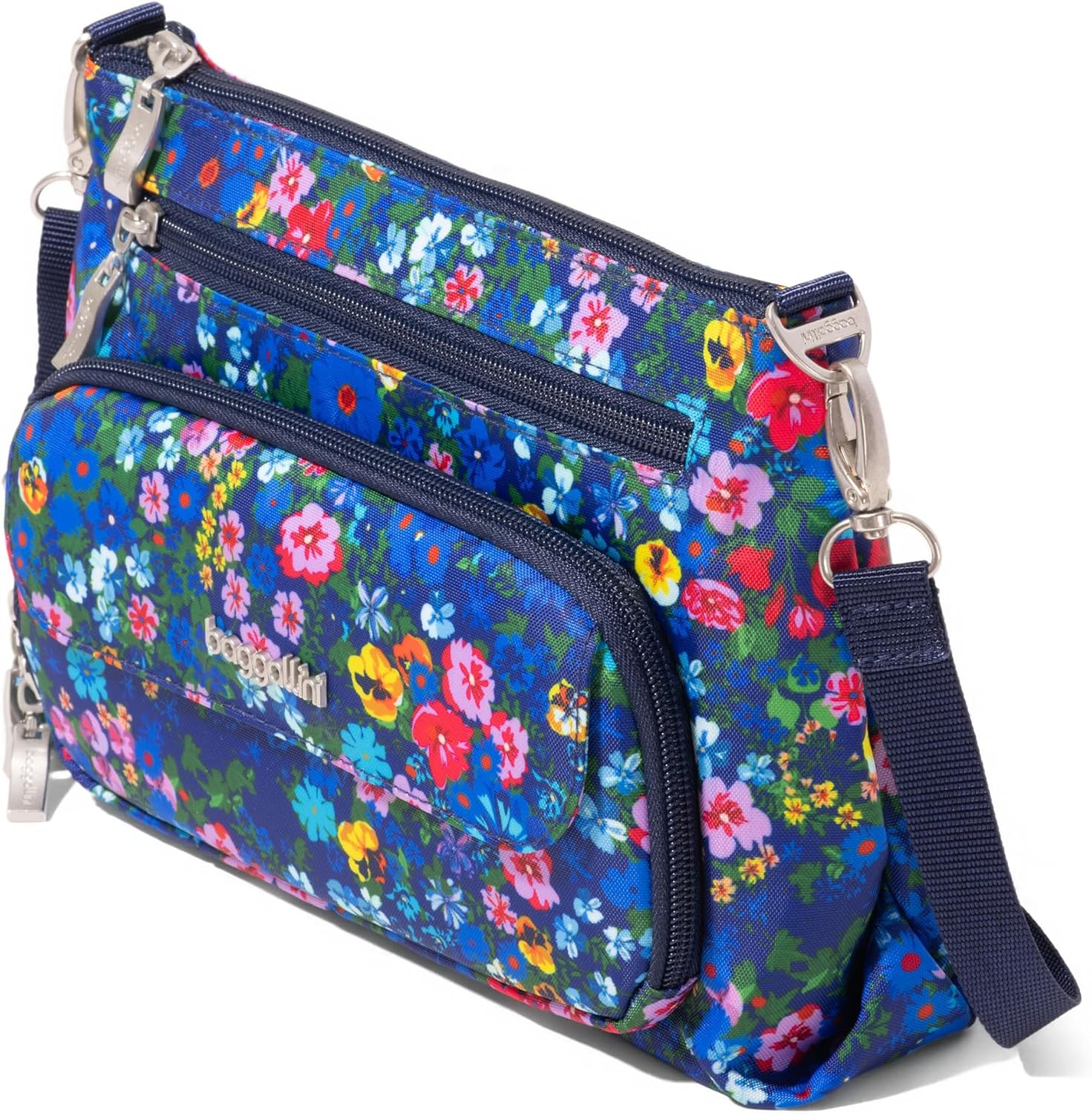 Baggallini Original Everyday 11x7.5 Crossbody Bags Rfid Protected Lightweight Nylon Zippered Travel Purse