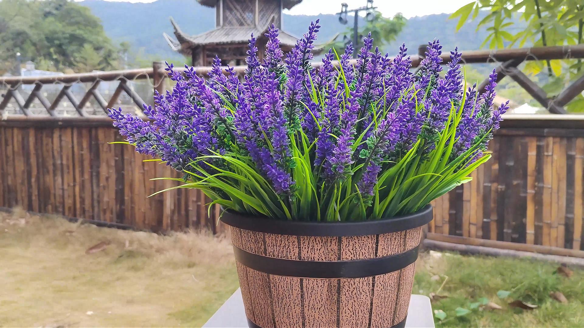 Amazon.com: Geegoods 24 Bundles Purple Artificial Plants Flowers