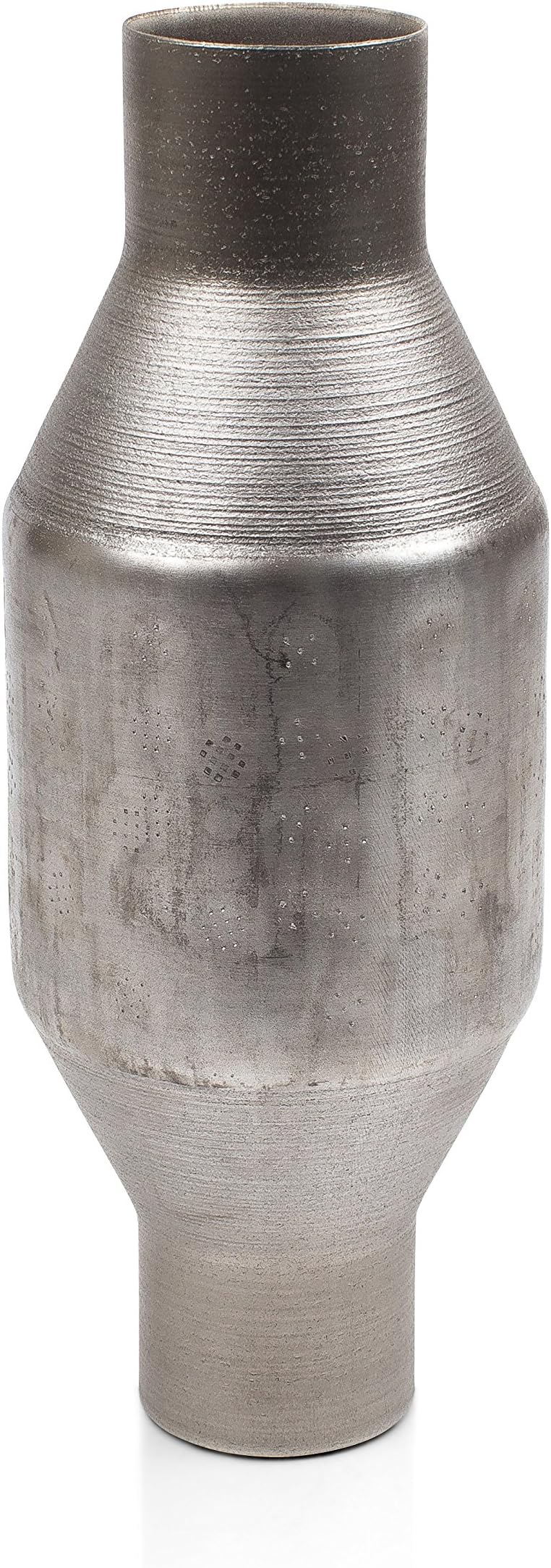 Thunderbolt 2 1/4" Inlet/Outlet Universal Spun Catalytic Converter, 4" Round, 11" Long, High-Flow, Stainless Steel, OBDII Compliant