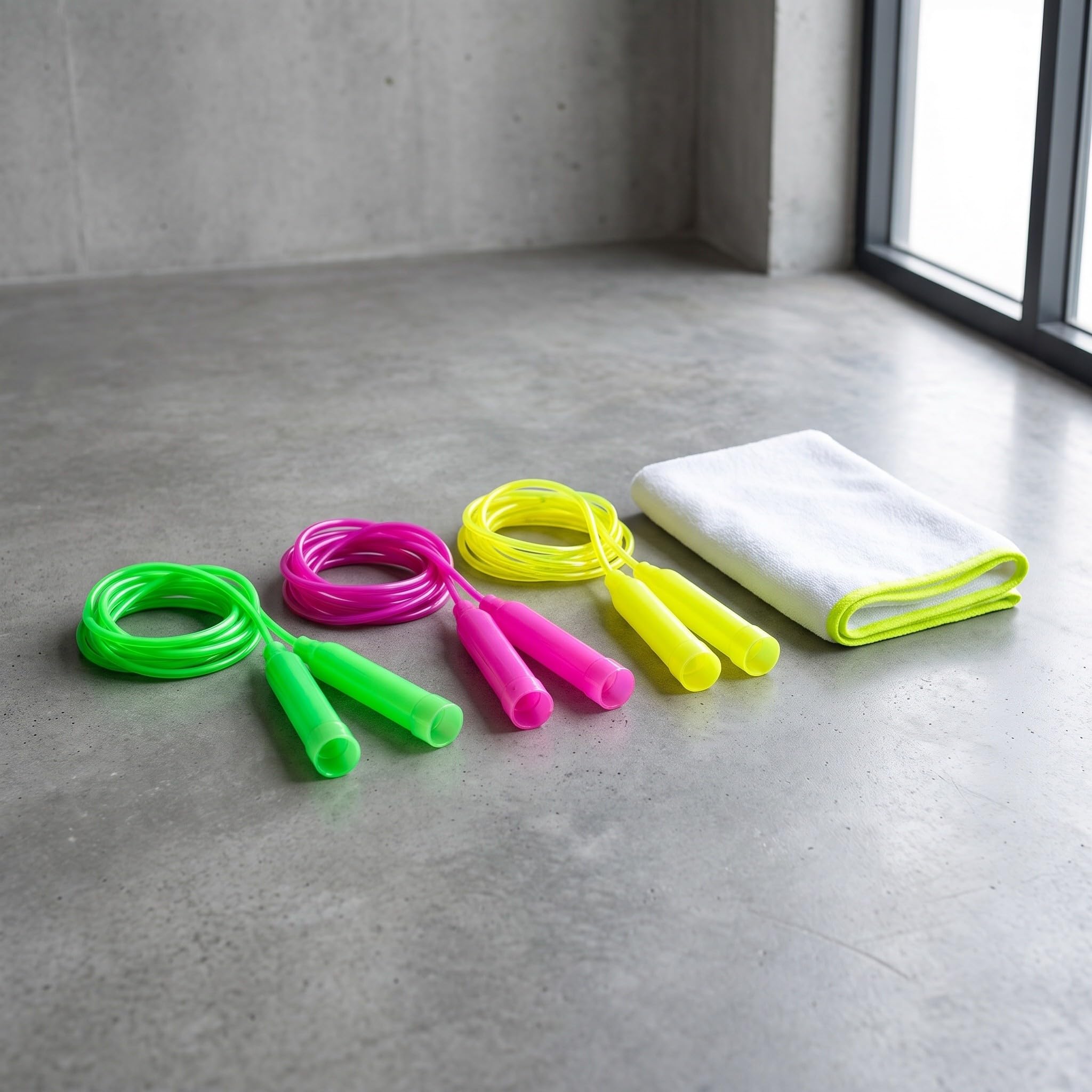 Kisangel 24 corde per saltare per bambini, corde regolabili per saltare per bambini piccoli con maniglia in plastica per feste di compleanno, attività all'aperto, giochi, palestra e allenamento.