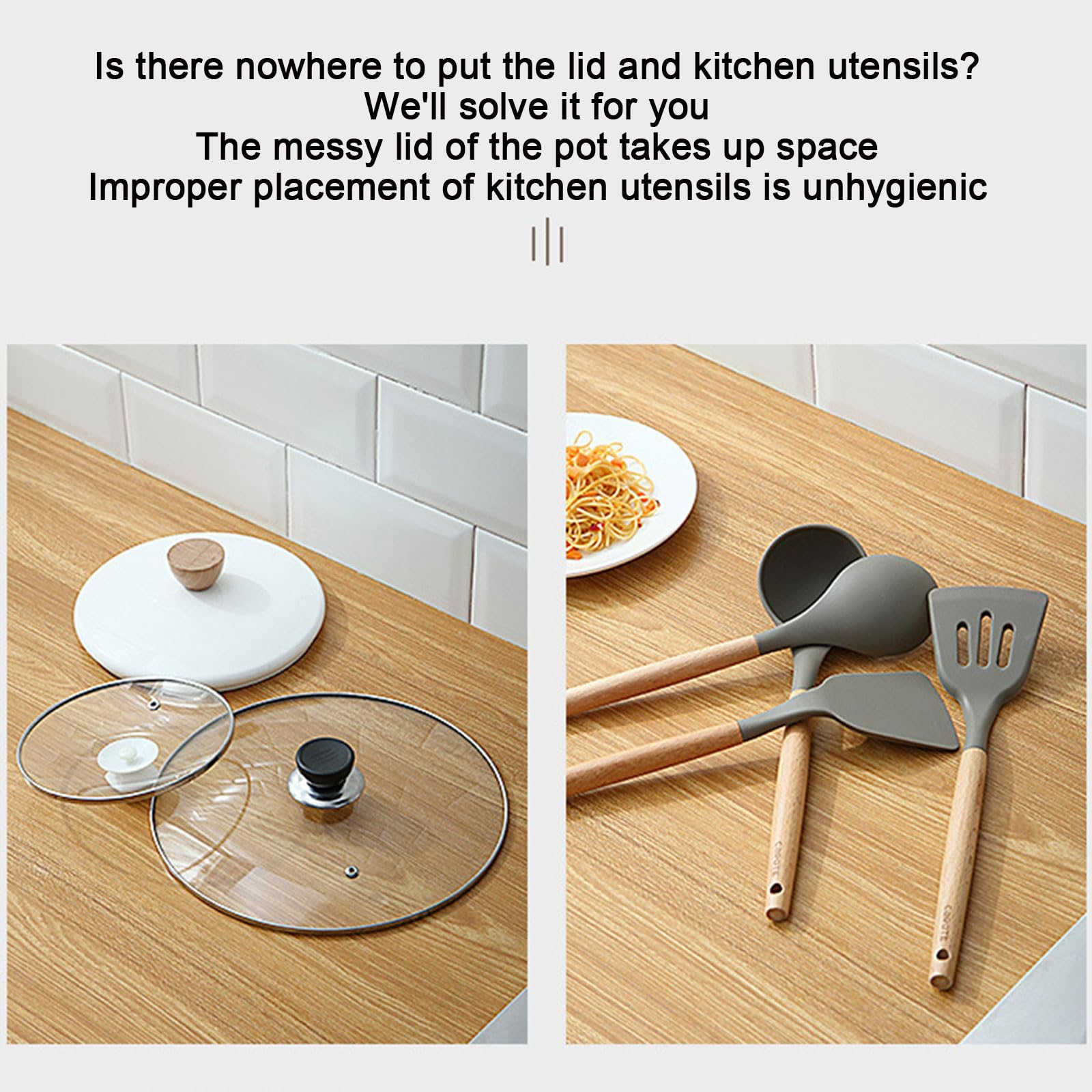GIBZ Poggia Cucchiaio da Cucina Porta Coperchi Pentole con
