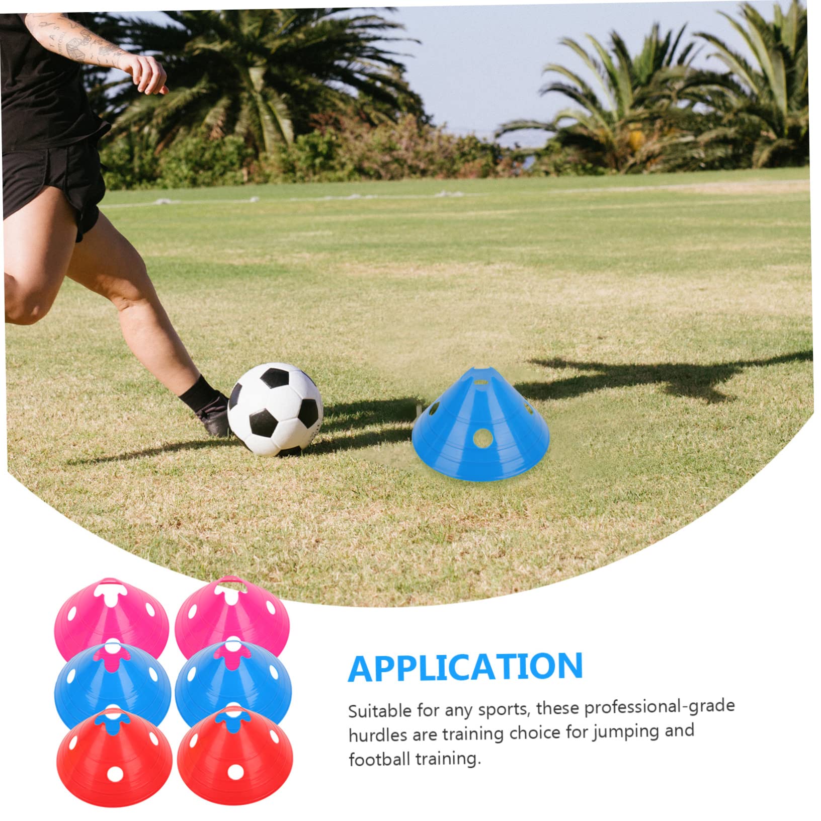 BESPORTBLE 6piezas Discos De Entrenamiento De Fútbol Vallas para Entrenamiento Herramientas De Agilidad Ligera
