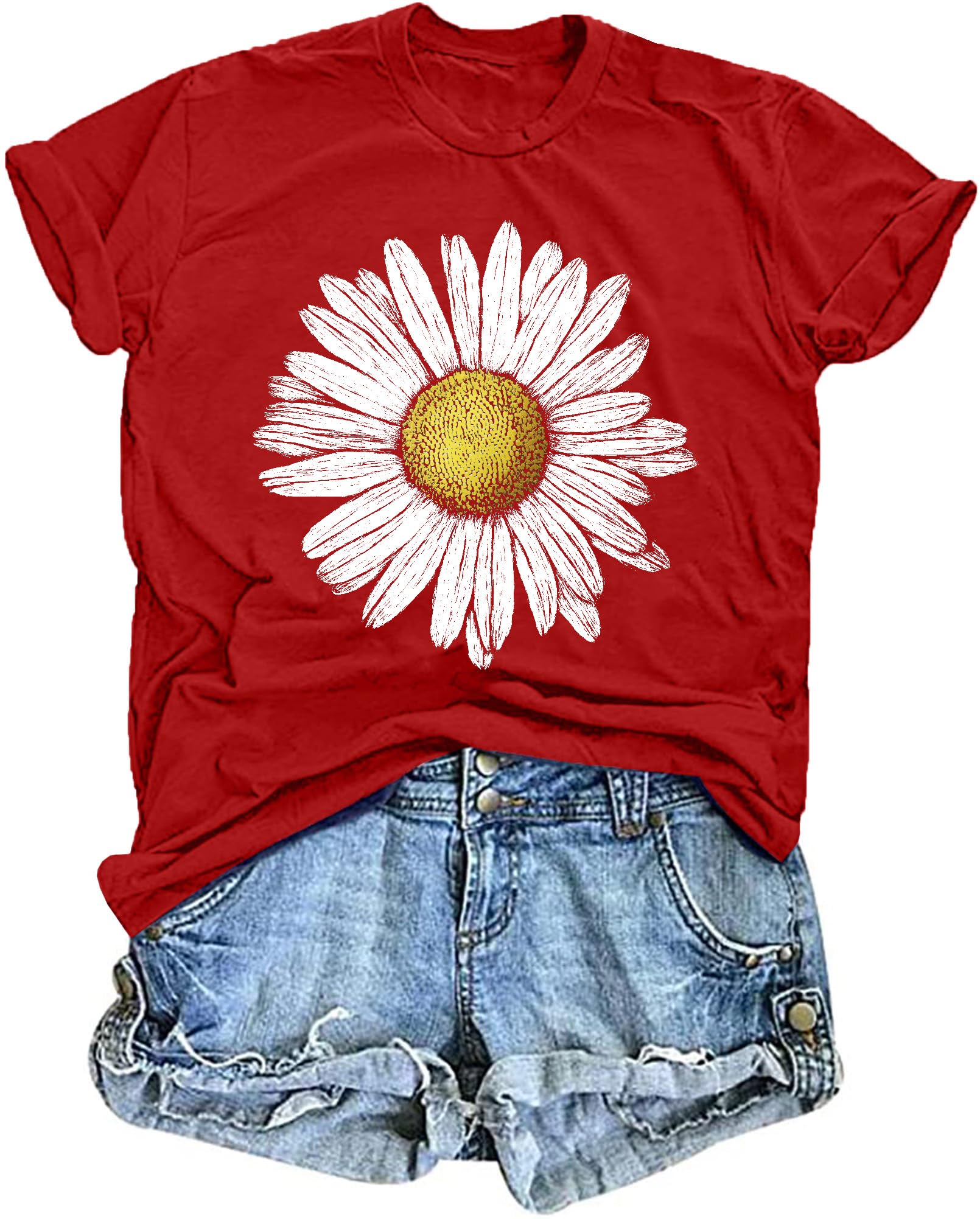 LAZYCHILD Womens Graphic Tees Sunflower Shirts Vintage Flower Graphic Tees Shirts Inspirational Tees Casual Faith Shirt Tops