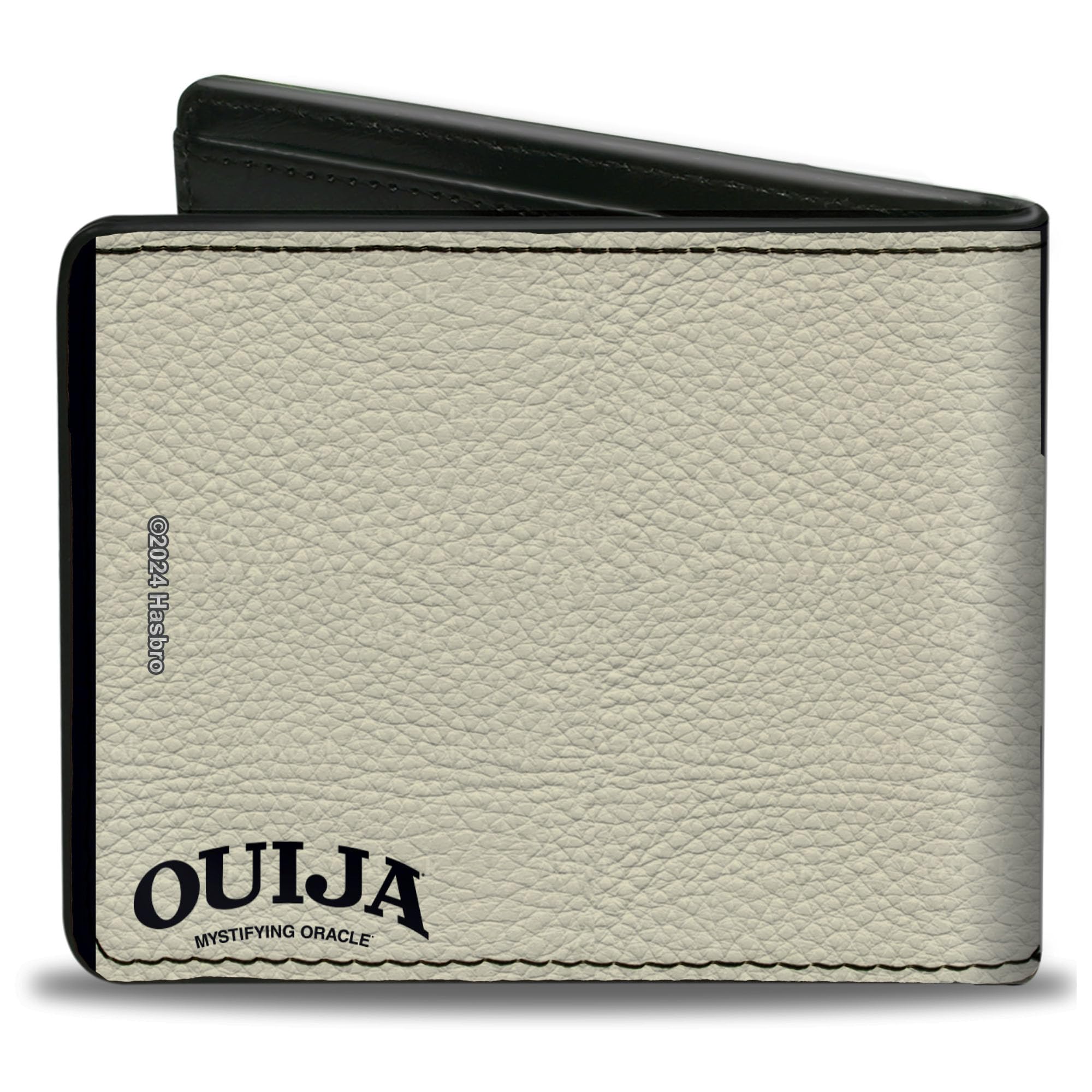 Ouija Board Wallet, Bifold, Ouija Board With Planchette White Black, Vegan Leather