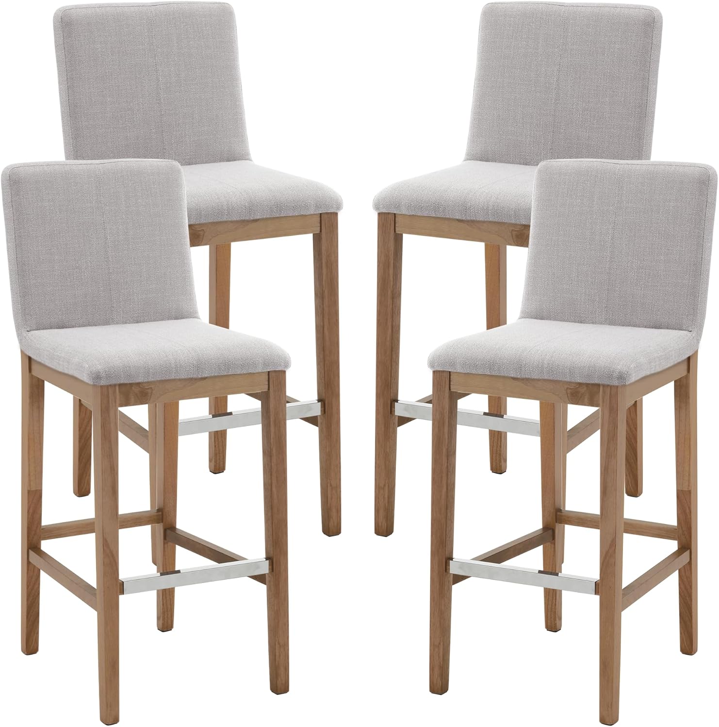 chairus Bar Stools Set of 4 Fabric High Bar Stool Chair