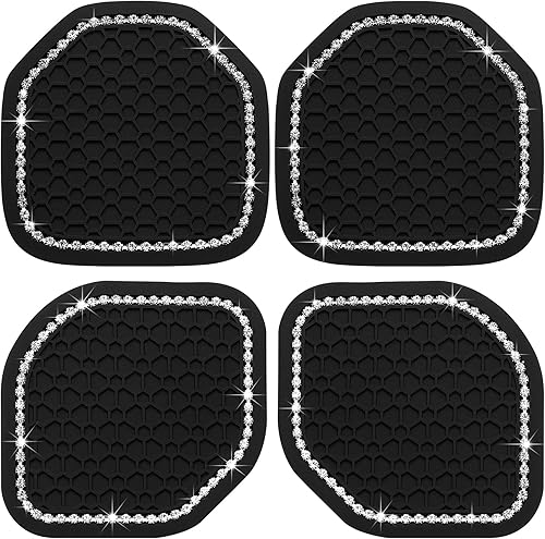 Frienda 4 posavasos brillantes para automóvil, portavasos para automóvil, compatibles con Wrangler 2018-2022 Jl Jlu 2020-2022 Gladiator Jt,