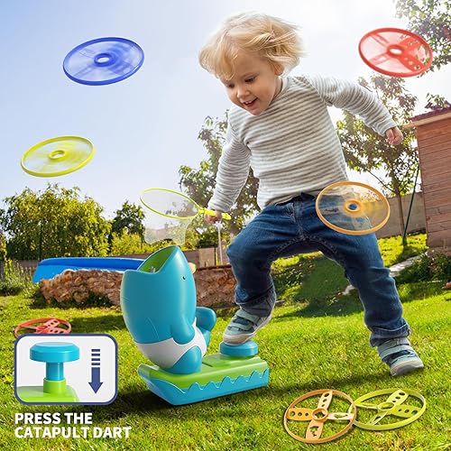 Miniatura 2 de Juguetes al aire libre para niños de 3 a 5 4 a 8 años, lanzador de discos voladores al aire libre, juguetes para exteriores, regalos para niños de