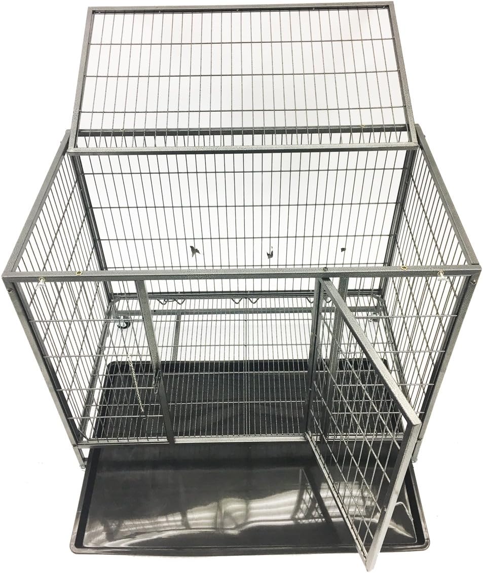 My1stPet Heavy Duty Dog Cage with 2 Doors, 37" x 24" x 31"